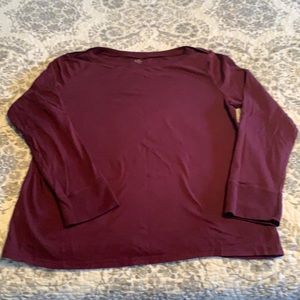 Loft outlet long sleeve maroon shirt